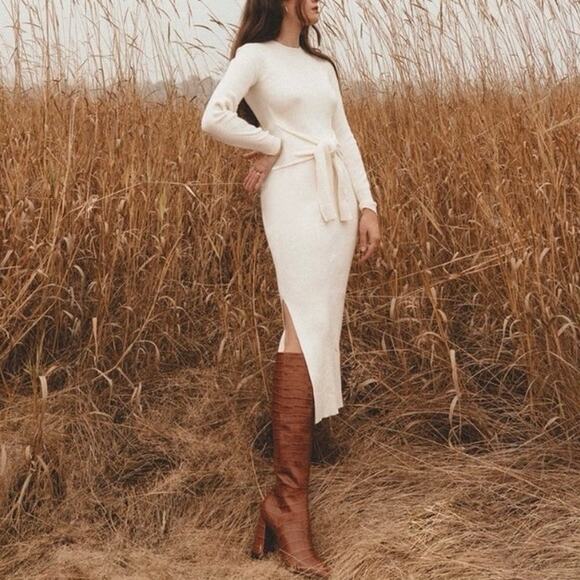 NEW SAM EDELMAN Clarem Leather Croc Embossed High Block Heeled Tall Boots SZ 6.5 - Picture 6 of 13